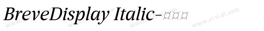 BreveDisplay Italic字体转换